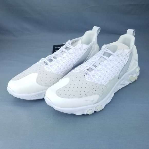Nike React Sertu Men's Lifestyle Shoes White Suede Woven AT5301 100 (No Box Top) - Picture 1 of 7